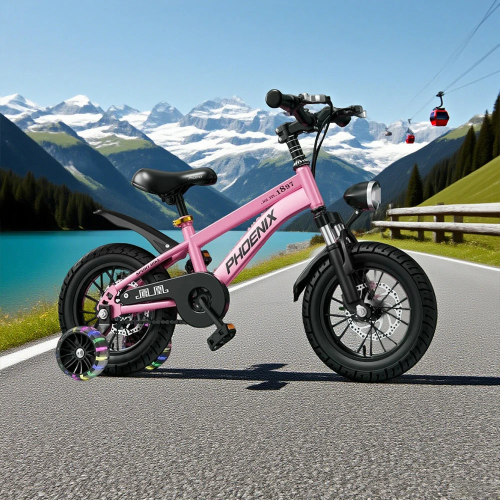 VOLTUS 18/20/22 Kids' Sport Bike - No Rear Seat, with Mudguard, Integrated or Spoke Wheels – Pink