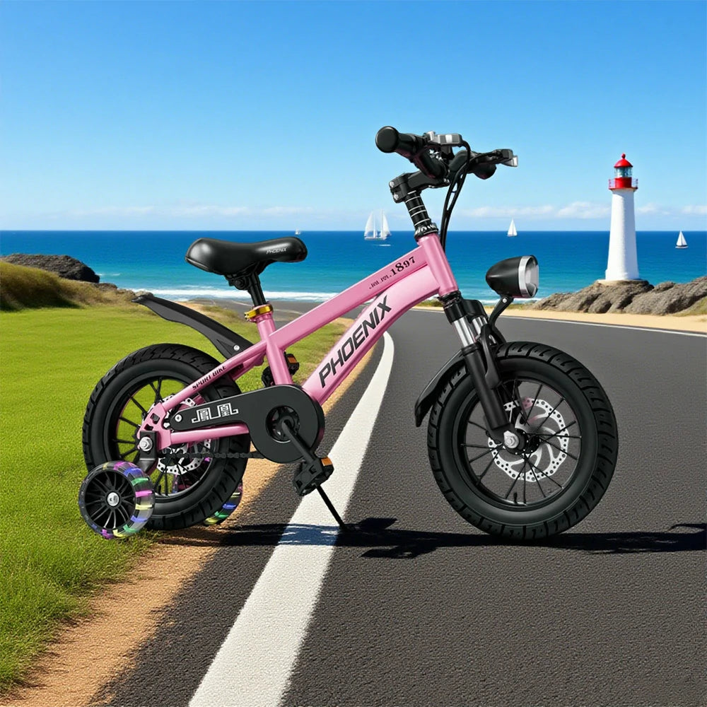 VOLTUS 18/20/22 Kids' Sport Bike - No Rear Seat, with Mudguard, Integrated or Spoke Wheels – Pink