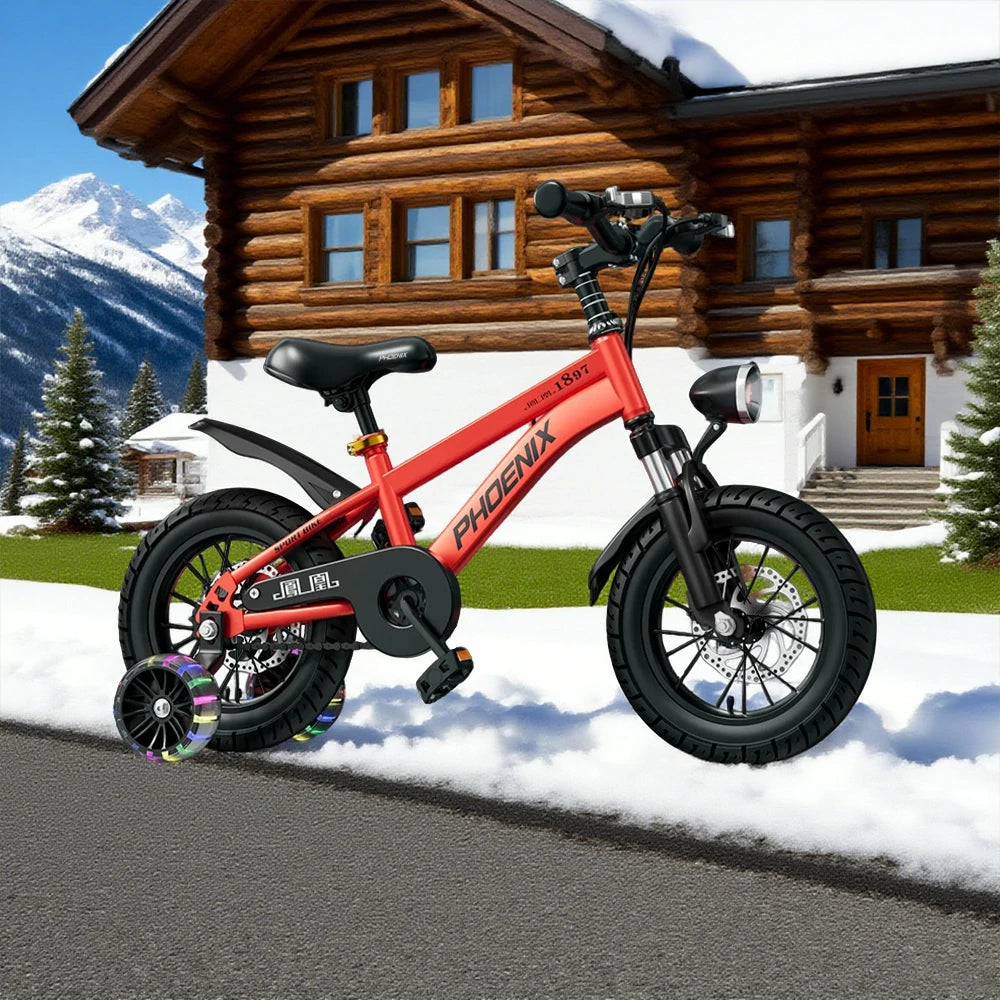 VOLTUS 18/20/22 Kids' Sport Bike - No Rear Seat, with Mudguard, Integrated or Spoke Wheels – Red