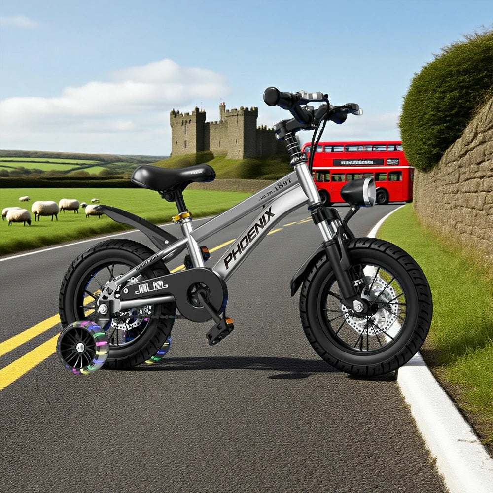 VOLTUS 18/20/22 Kids' Sport Bike - No Rear Seat, with Mudguard, Integrated or Spoke Wheels - Silvery