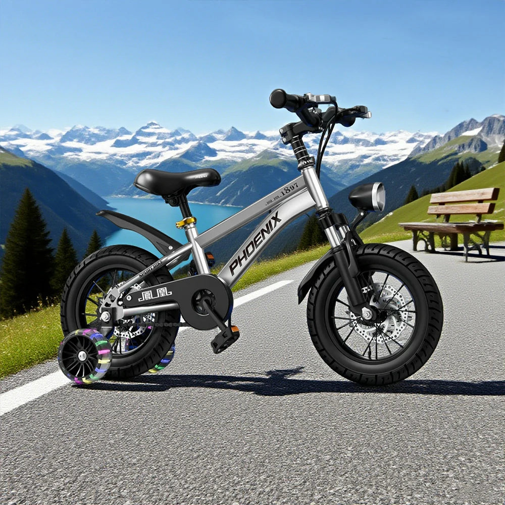 VOLTUS 18/20/22 Kids' Sport Bike - No Rear Seat, with Mudguard, Integrated or Spoke Wheels - Silvery