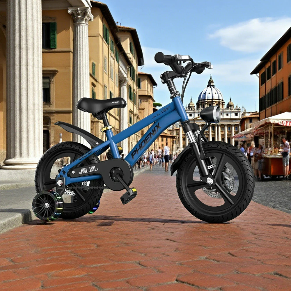 VOLTUS 18/20/22 Kids' Sport Bike - No Rear Seat, with Mudguard, Integrated or Spoke Wheels – Blue