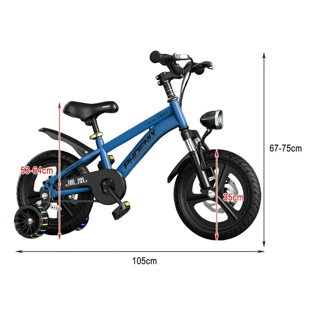 VOLTUS 18/20/22 Kids' Sport Bike - No Rear Seat, with Mudguard, Integrated or Spoke Wheels – Blue