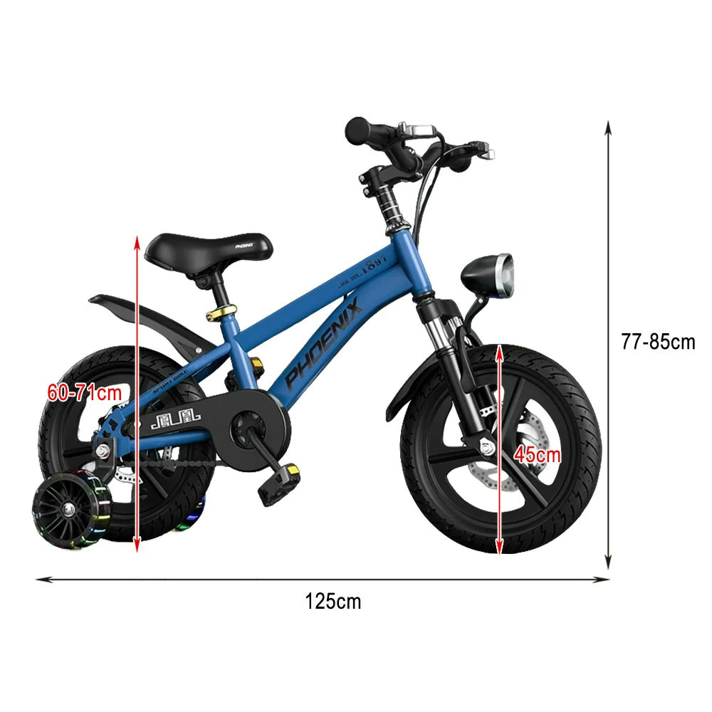 VOLTUS 18/20/22 Kids' Sport Bike - No Rear Seat, with Mudguard, Integrated or Spoke Wheels – Blue
