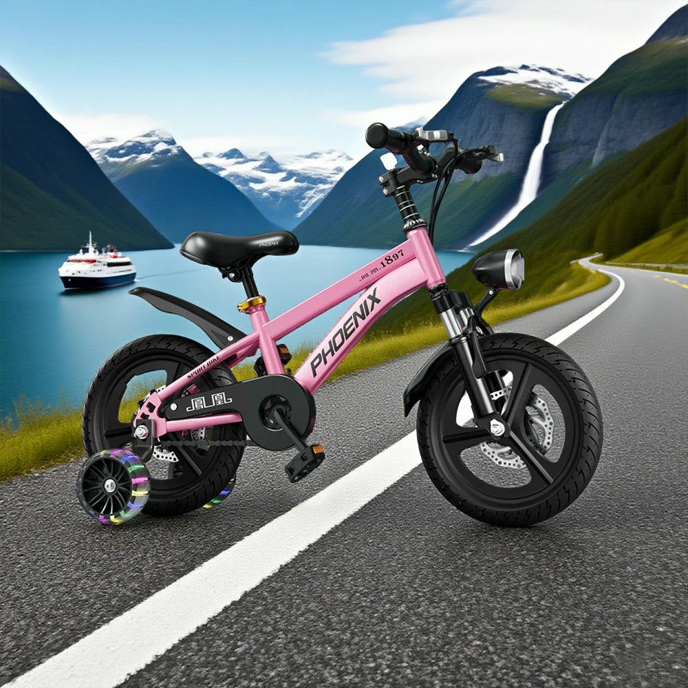 VOLTUS 18/20/22 Kids' Sport Bike - No Rear Seat, with Mudguard, Integrated or Spoke Wheels – Pink