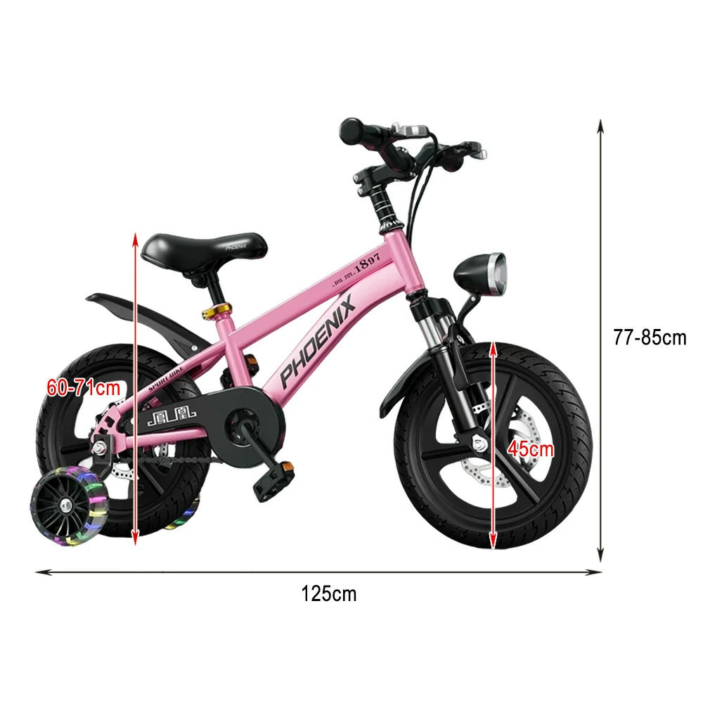 VOLTUS 18/20/22 Kids' Sport Bike - No Rear Seat, with Mudguard, Integrated or Spoke Wheels – Pink