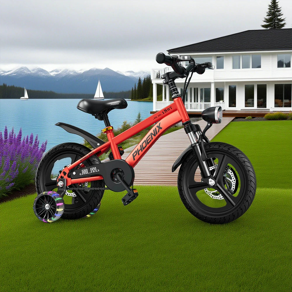 VOLTUS 18/20/22 Kids' Sport Bike - No Rear Seat, with Mudguard, Integrated or Spoke Wheels – Red