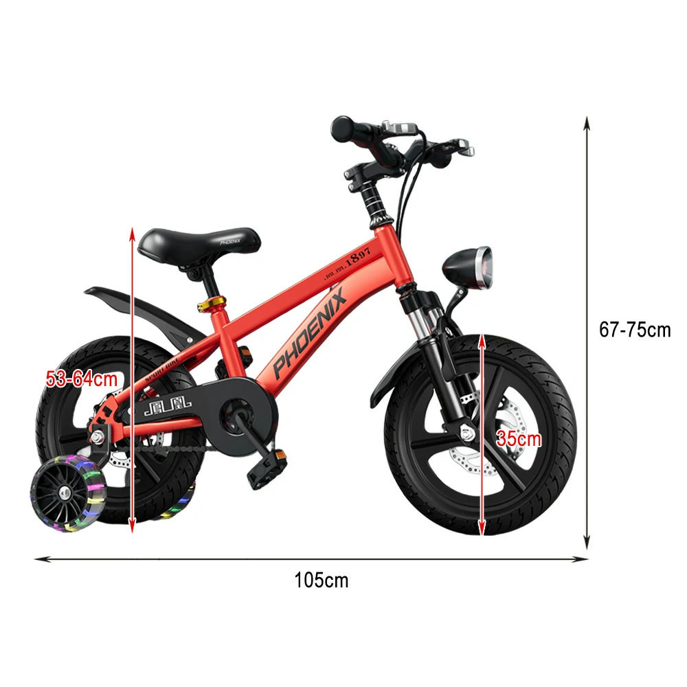 VOLTUS 18/20/22 Kids' Sport Bike - No Rear Seat, with Mudguard, Integrated or Spoke Wheels – Red