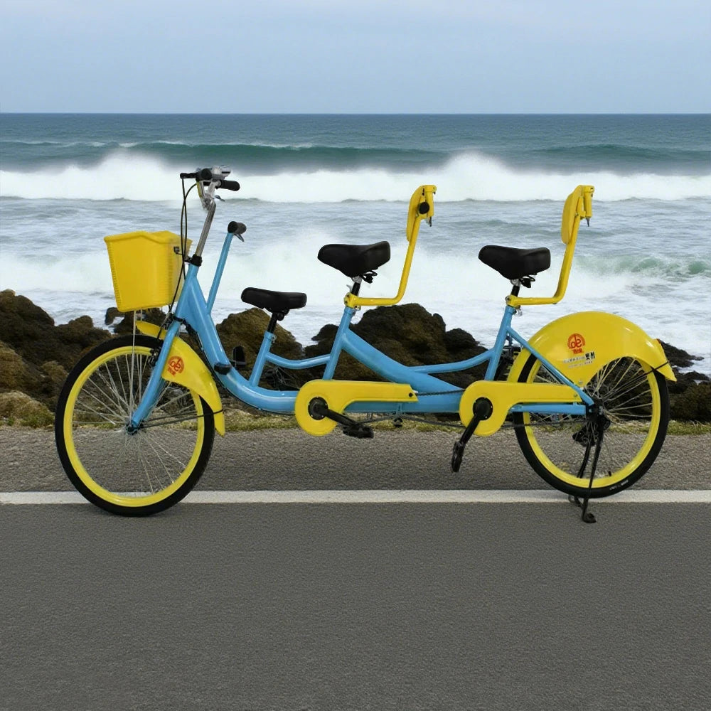 VOLTUS 3-Seater/4-Seater Three Person Bicycle Sightseeing Bike-Blue/Red/Green