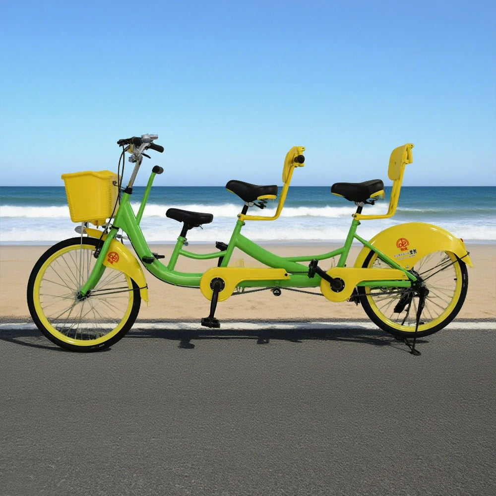 VOLTUS 3-Seater/4-Seater Three Person Bicycle Sightseeing Bike-Blue/Red/Green