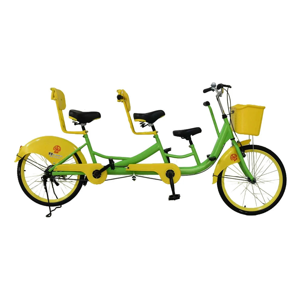 VOLTUS 3-Seater/4-Seater Three Person Bicycle Sightseeing Bike-Blue/Red/Green