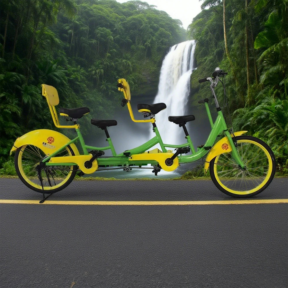 VOLTUS 3-Seater/4-Seater Three Person Bicycle Sightseeing Bike-Blue/Red/Green