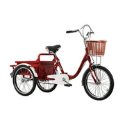 VOLTUS Adult Three Wheel Bicycle Regular Front Fork Comfortable Red/Silver