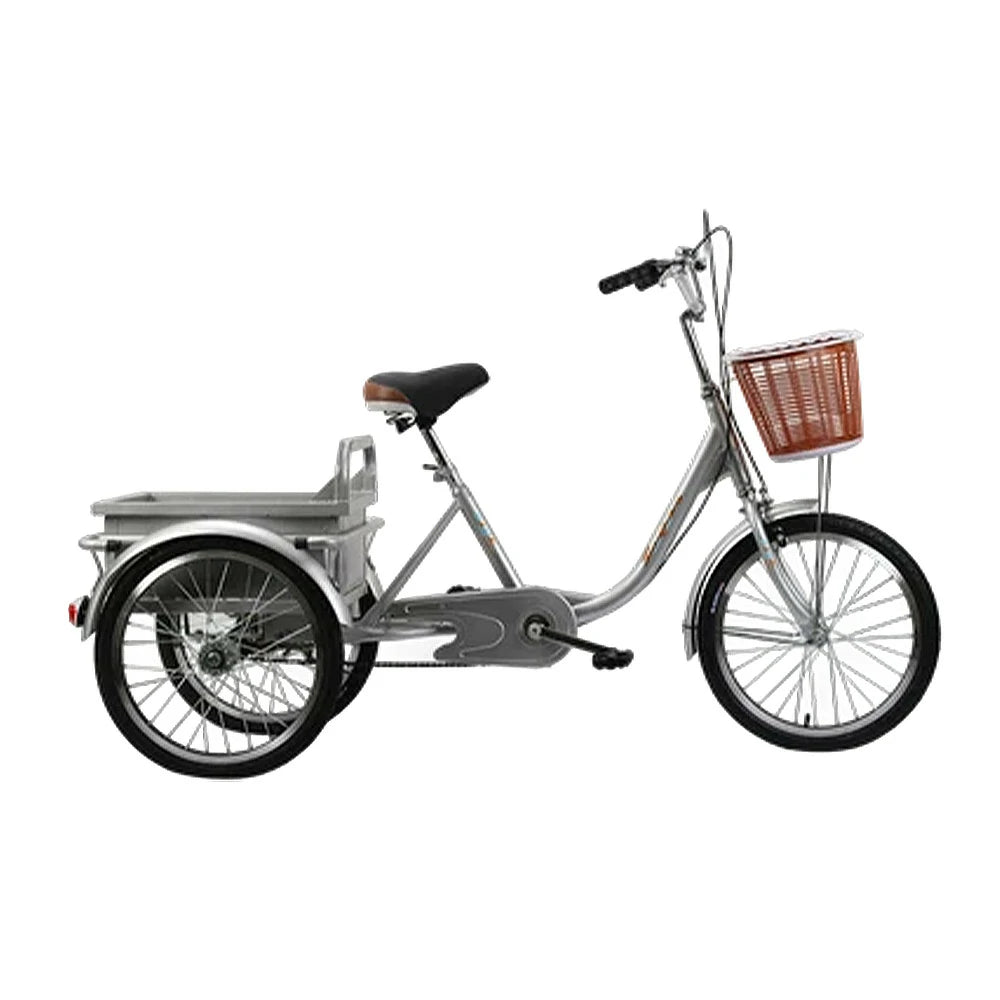 VOLTUS Adult Three Wheel Bicycle Regular Front Fork Comfortable Red/Silver