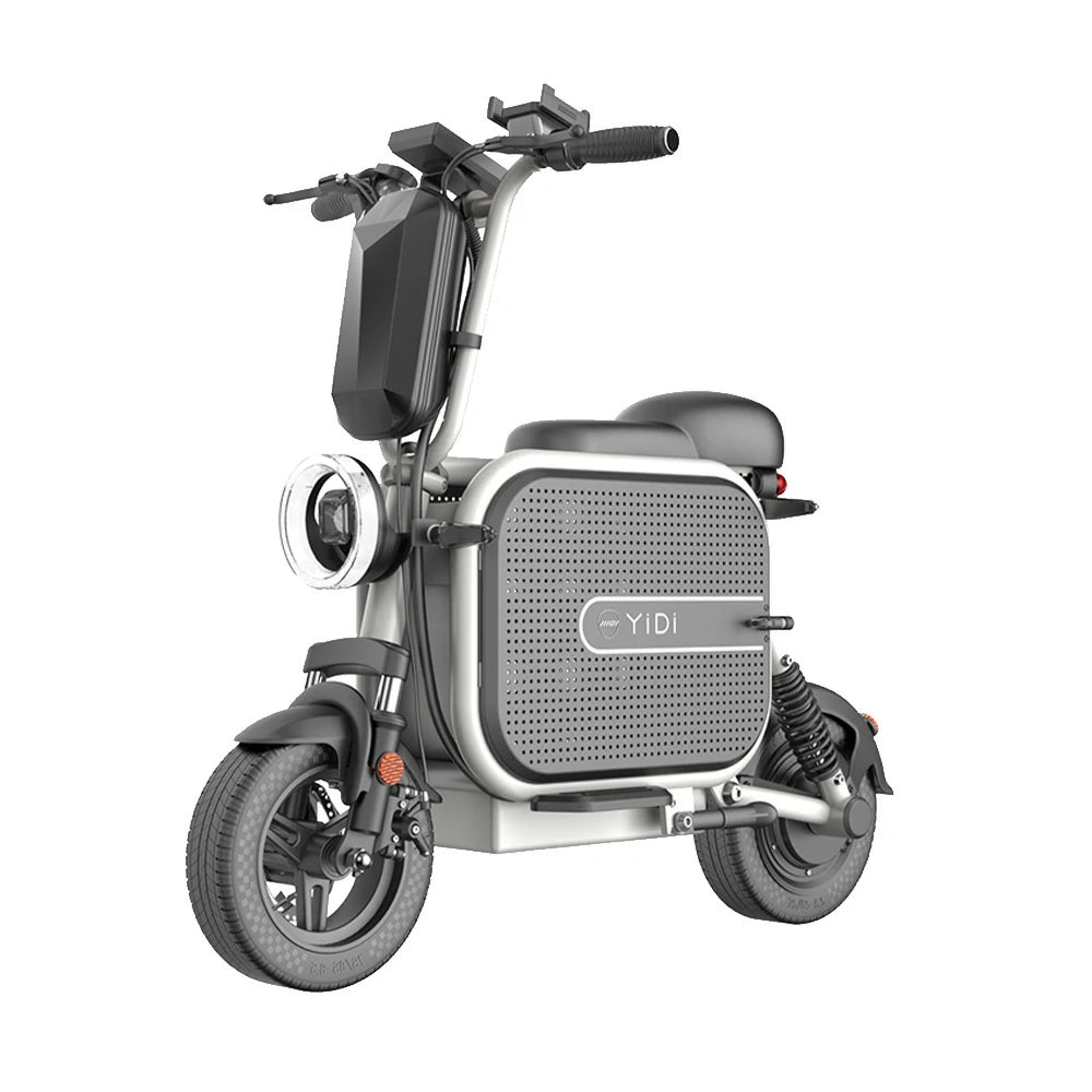 AKEZ Dudu10 500W 48V 13A Foldable Electric Scooter High-Carbon Steel Frame - Black & White