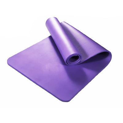 10MM NBR Thick Yoga Mat Pad Nonslip Exercise Fitness Home Gym - Purple JMQ FITNESS