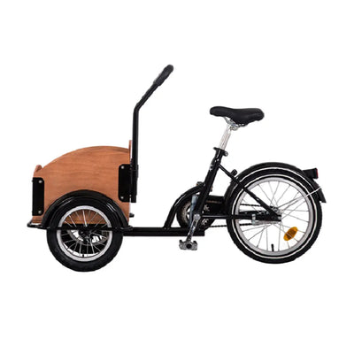 [10% OFF PRE-SALE] AKEZ UB9035 Pet Tricycle Children's Riding Bicycle Three-Wheeled Bicycle - Black&Wood(Dispatch in 8 weeks) megalivingmatters