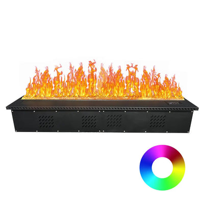 [10% OFF PRE-SALE] T&R SPORTS 1.8m 64-colour Water Mist Fireplace Manually-filled - Black (Dispatch in 8 weeks) T&R Sports