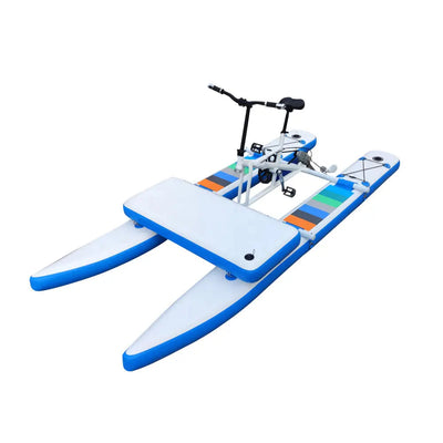 [10% OFF PRE-SALE] T&R SPORTS BG Oblate Float Inflatable Water Bike Aluminium Alloy Frame - Blue (Dispatch in 8 weeks) T&R Sports