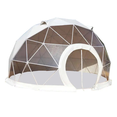 [10% OFF PRE-SALE] T&R SPORTS Galvanized Steel Pipe Circular Tent Waterproof PVC - White&Transparent (Dispatch in 8 weeks) megalivingmatters