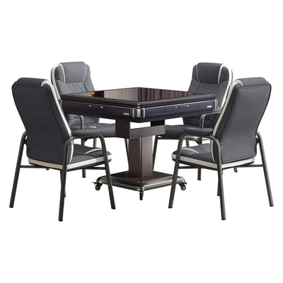 [10% OFF PRE-SALE] T&R SPORTS PG Mute Foldable Base Mahjong Table and 4*Chairs With Cover and USB (Dispatch in 8 weeks) T&R Sports