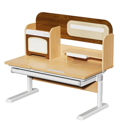 [5% OFF PRE-SALE] TOTGUARD DH120Y 120cm Children Kids Ergonomic Study Desk Height Adjustable  - Wood&White (Dispatch in 8 weeks) TOTGUARD