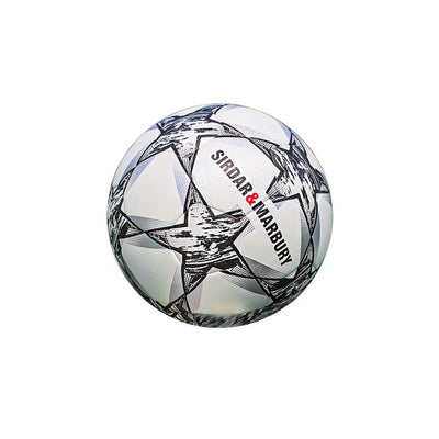 [5% OFF PRE-SALE] T&R SPORTS STAR Size 5 Soccer Football Game Ball - Black&Gray (Dispatch in 8 weeks) megalivingmatters