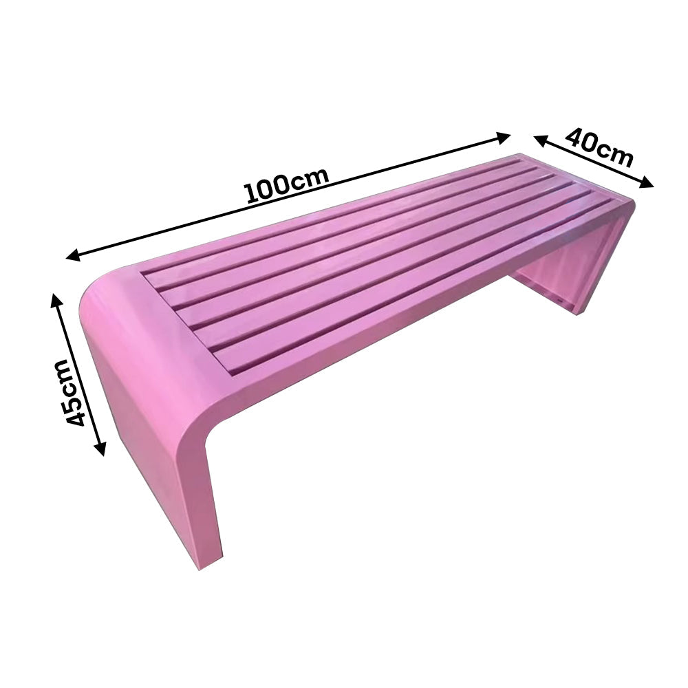 SOLARA 1m/1.2m/1.5m Galvanized Steel Outdoor Bench