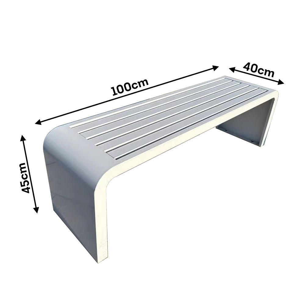 SOLARA 1m/1.2m/1.5m Galvanized Steel Outdoor Bench