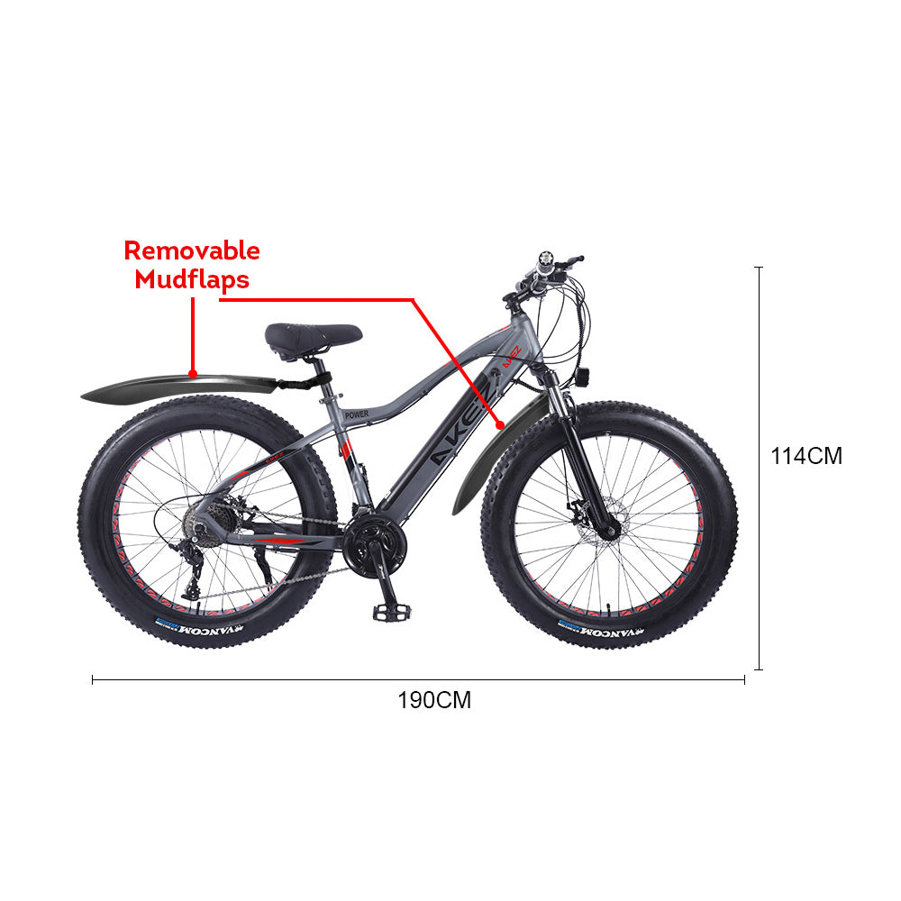 VOLTUS Cruiser Snow Motorized Bicycle Beach Electric Bike eBike 26-inch Battery