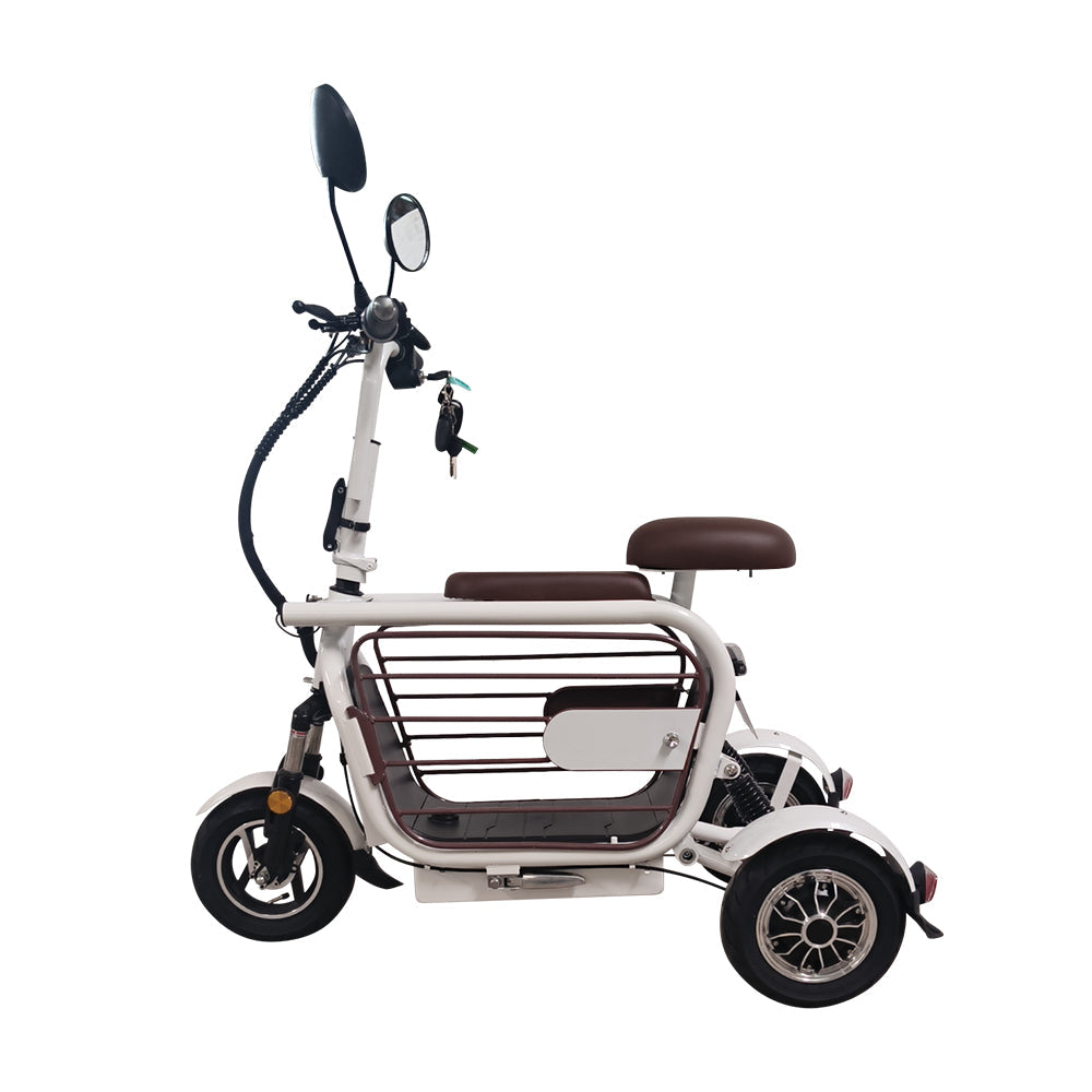 AKEZ Dudu3 500W 48V Foldable Electric Scooter High-Carbon Steel Frame - White