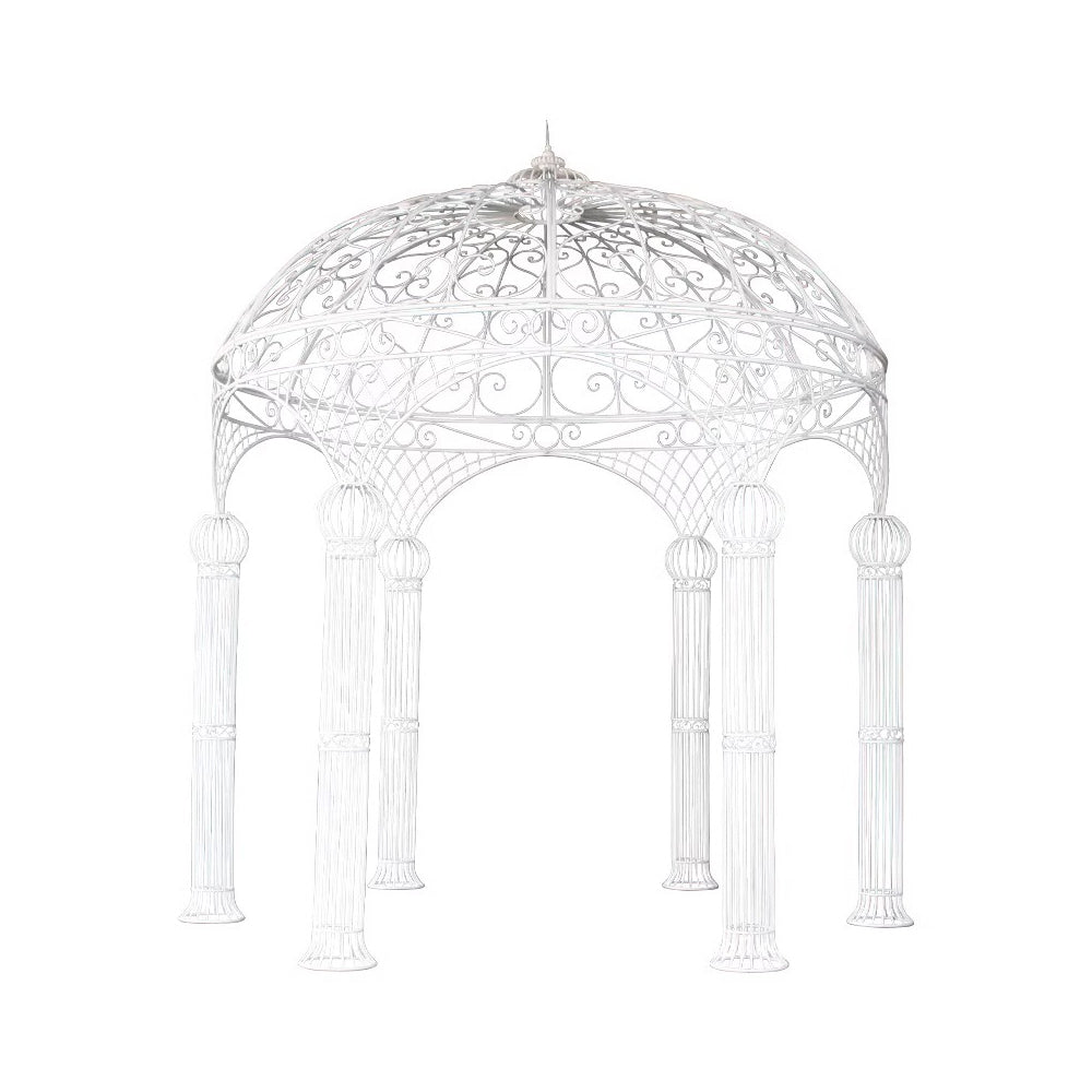 TREKKA 323cm Diameter Iron Gazebo Outdoor Garden - White