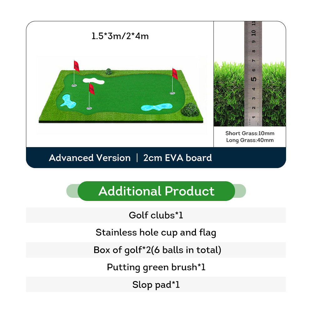 Practice Golf Putting Green Indoor/Outdoor - Green