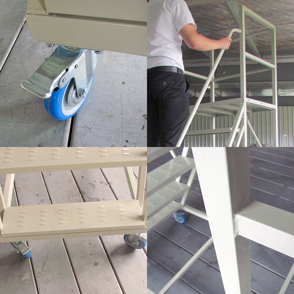 GROVIA 220cm(H) 6-step Steel Freight ladder Warehouse Staircase