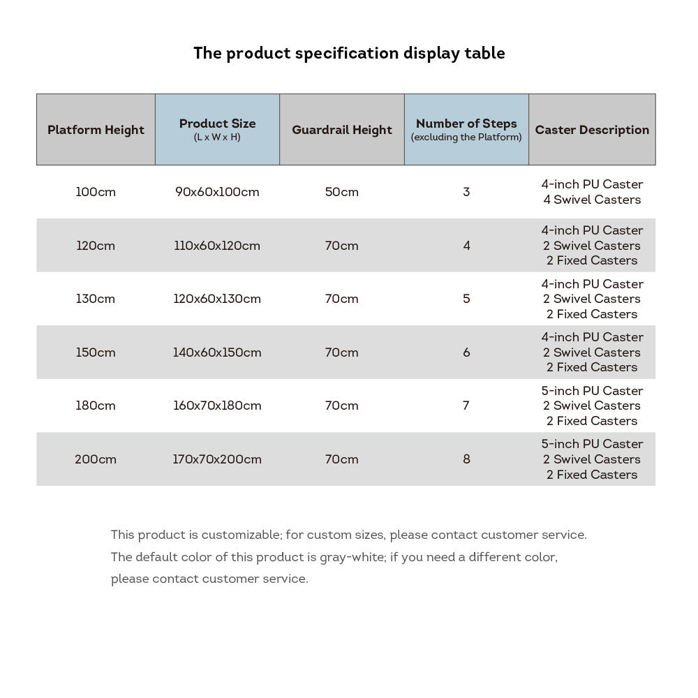 GROVIA 220cm(H) 6-step Steel Freight ladder Warehouse Staircase