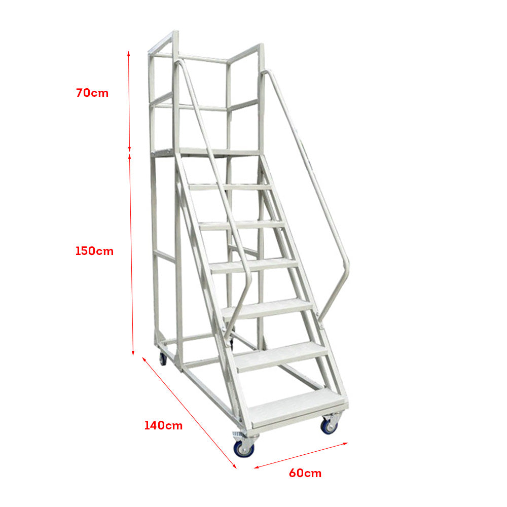 GROVIA 220cm(H) 6-step Steel Freight ladder Warehouse Staircase
