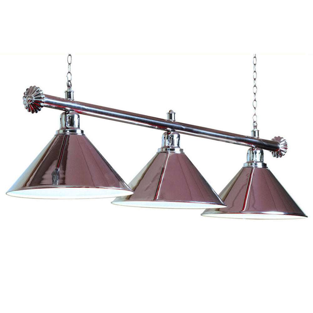 Premium Quality Silver Hollow Rail Heavy Duty Shades Pool Table Light