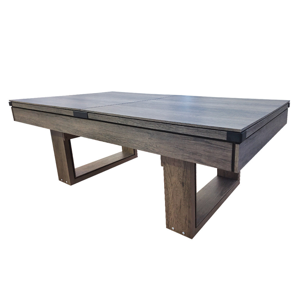 CUETIQ 8FT 3-IN-1 Simple Modern Pool Table/ Billiards Table/ Pingpong Table/ Dining Table with Free Accessories