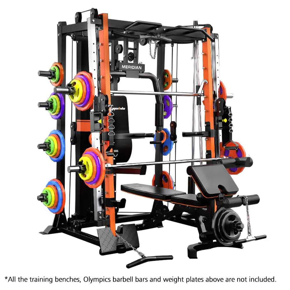 MERIDIAN Q8 Multi-functional Squat Rack Pull-Up Bar Weight Train Equipment Home Gym Smith Machine