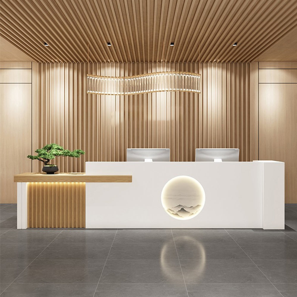 MODERA 100/180/240/300/400cm Length Reception Desk w/ Light