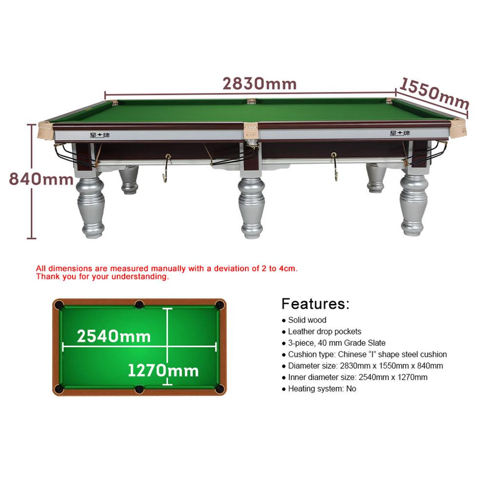 XINGPAI XW117 9FT Chinese Luxury Slate Table Pool Table