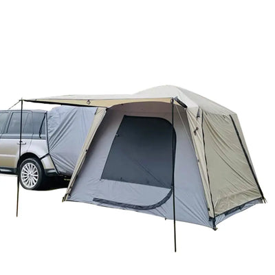 T&R SPORTS Car Rear Canopy Tent Camping Tent Waterproof Outdoor Camping - Gray megalivingmatters