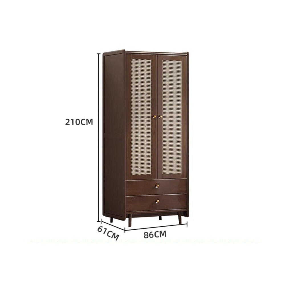 LUXORA 2 Doors/3 Doors/5 Doors Wardrobe Rattan-woven Cabinet Door