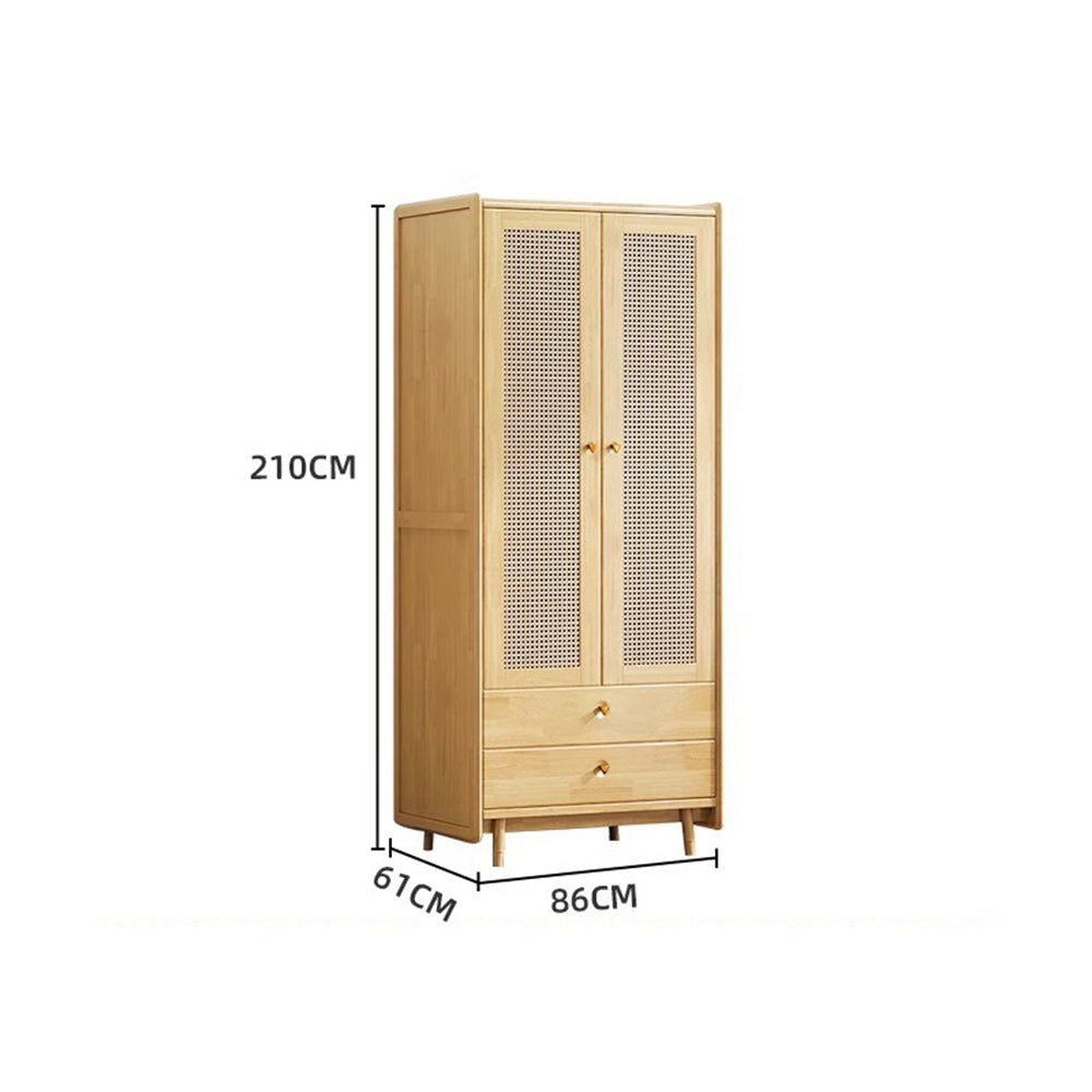 LUXORA 2 Doors/3 Doors/5 Doors Wardrobe Rattan-woven Cabinet Door