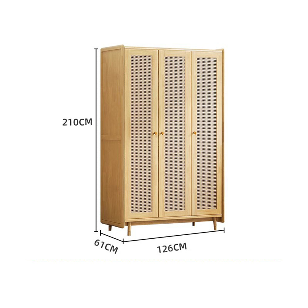 LUXORA 2 Doors/3 Doors/5 Doors Wardrobe Rattan-woven Cabinet Door
