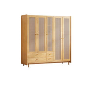 LUXORA 2 Doors/3 Doors/5 Doors Wardrobe Rattan-woven Cabinet Door