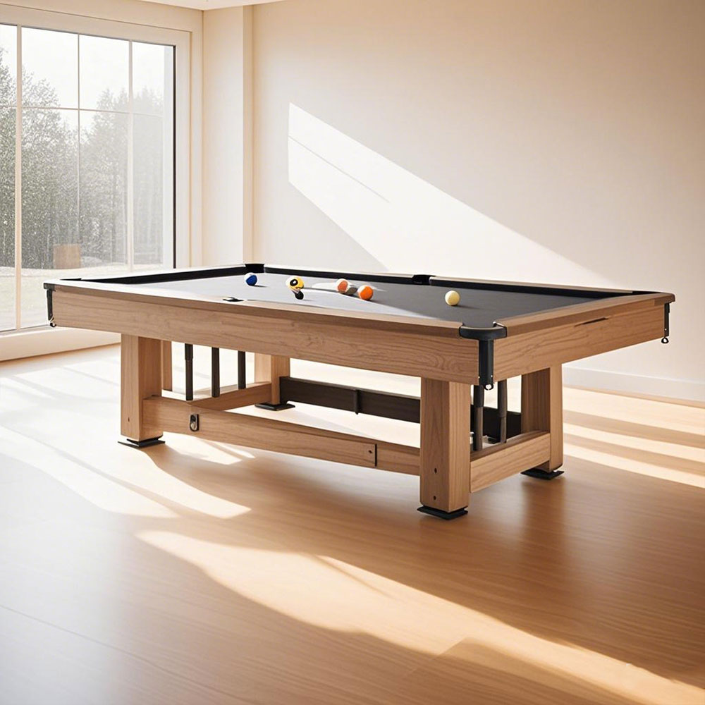 CUETIQ P054 8FT MDF Pool Table Billiard Table Wood Color