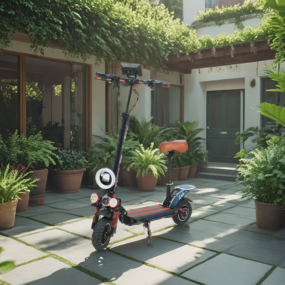 GLIDER YE 8 1200W Lithium Battery Portable Electric Scooter - Red