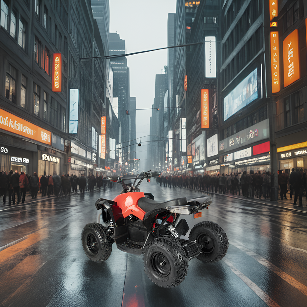 MOVO HE-K3 500W 36V 12Ah Lithium Battery Quad Bike- Black & Red