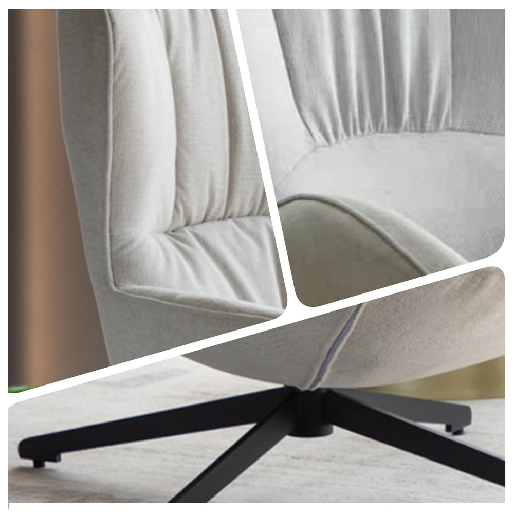 LIVARA EC1212 Iron Frame Tech Fabric Leisure Chair